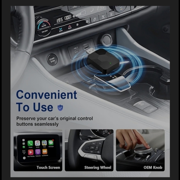 New 
Wireless Carplay Adapter, 2 in 1 Wireless Car Play - Picture 3 of 10